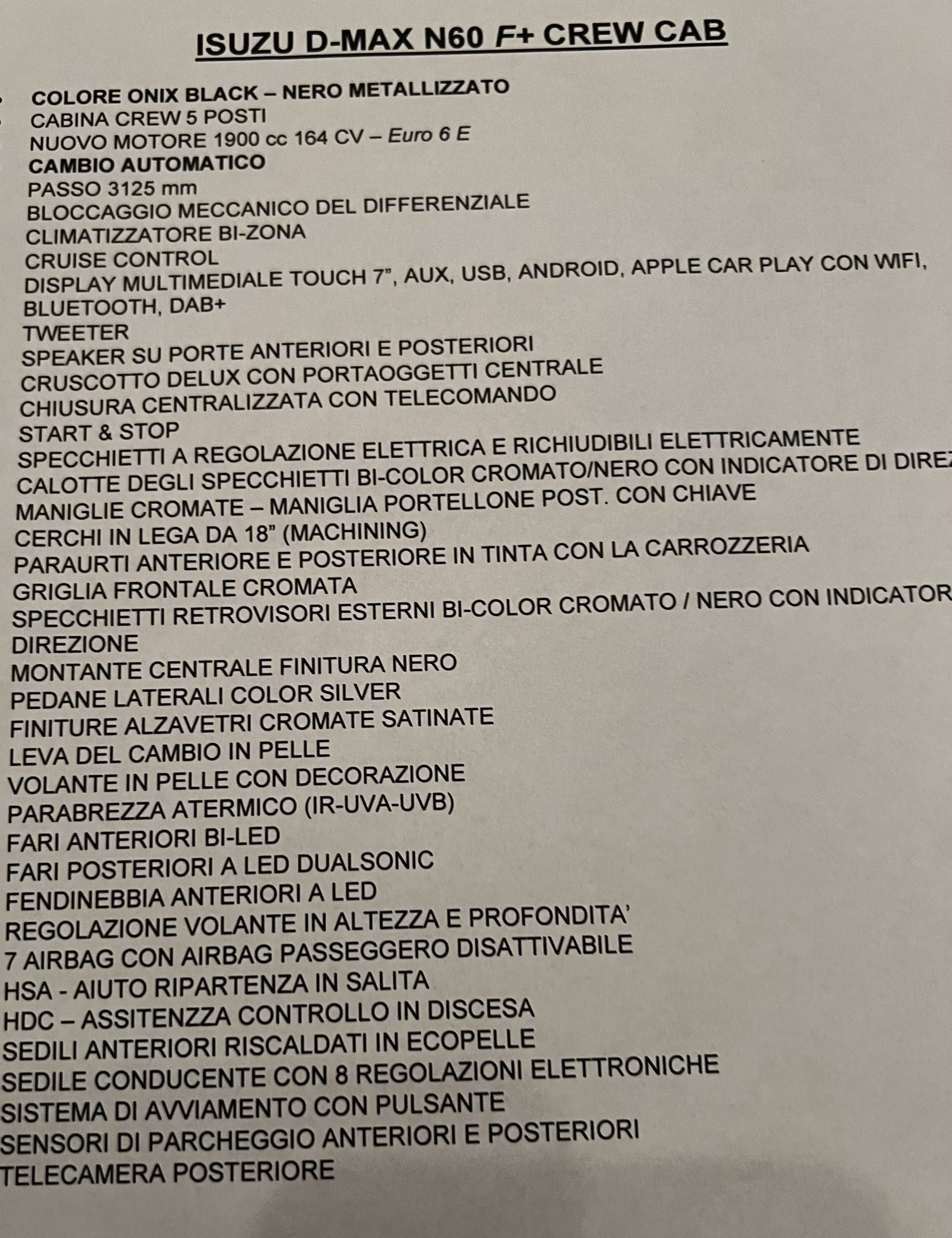 ISUZU D-MAX N60 F +CREW CAB  NUOVO .