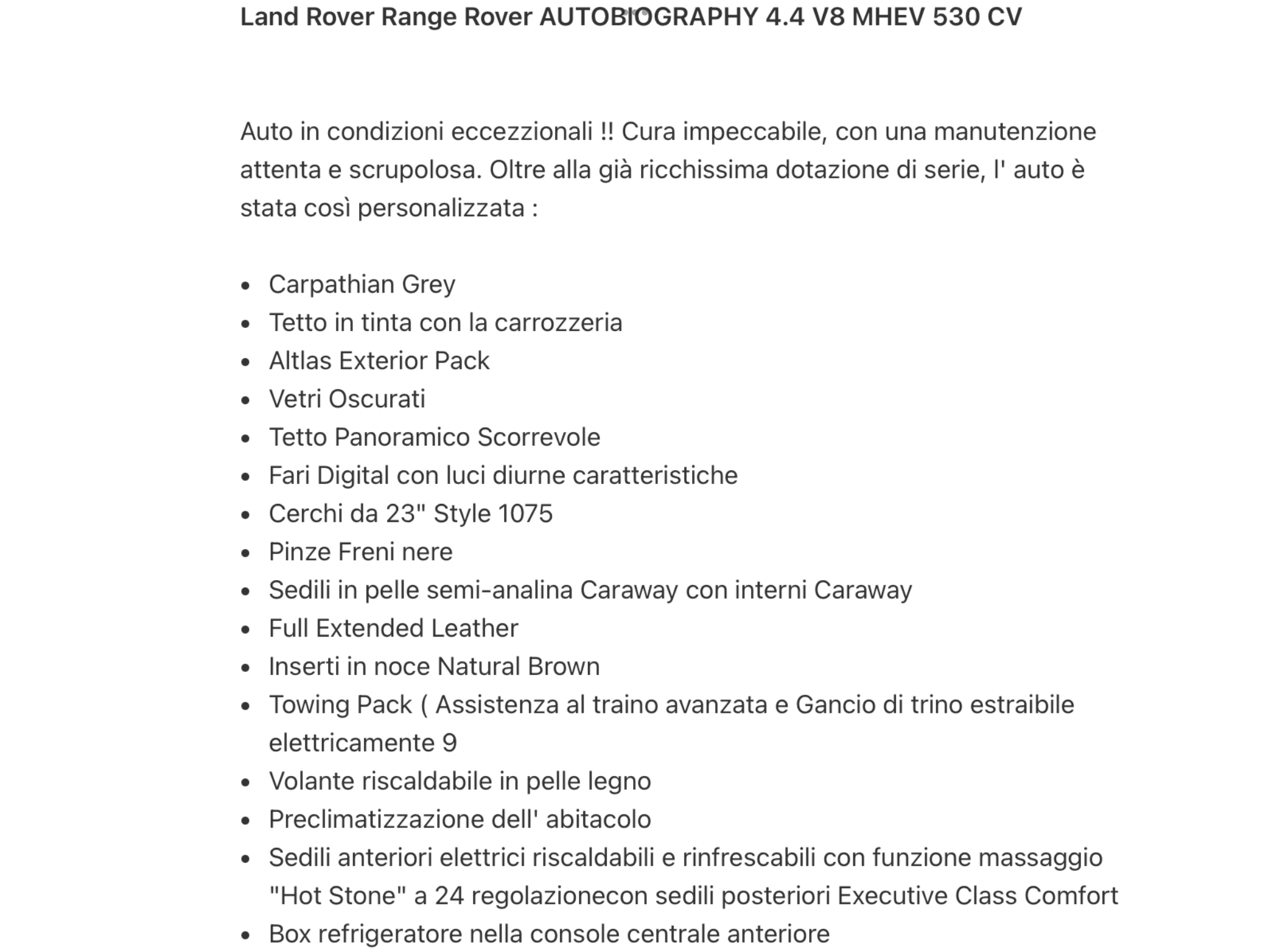 LAND ROVER RANGE  4.4 V8 MHEV AUTOBIOGRAPHY