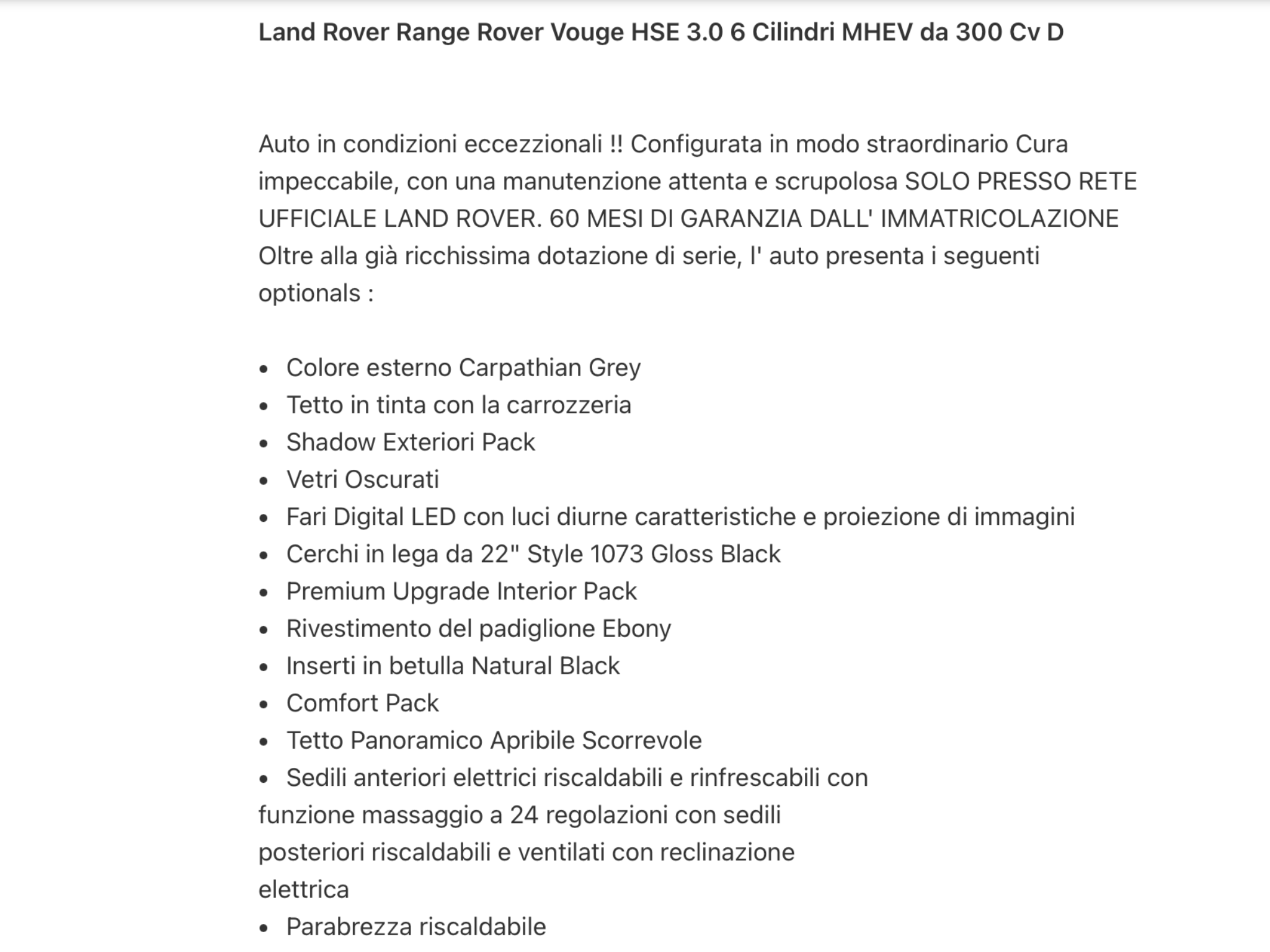 LAND ROVER RANGE 3.0 D i6 MHEV HSE  300 CV