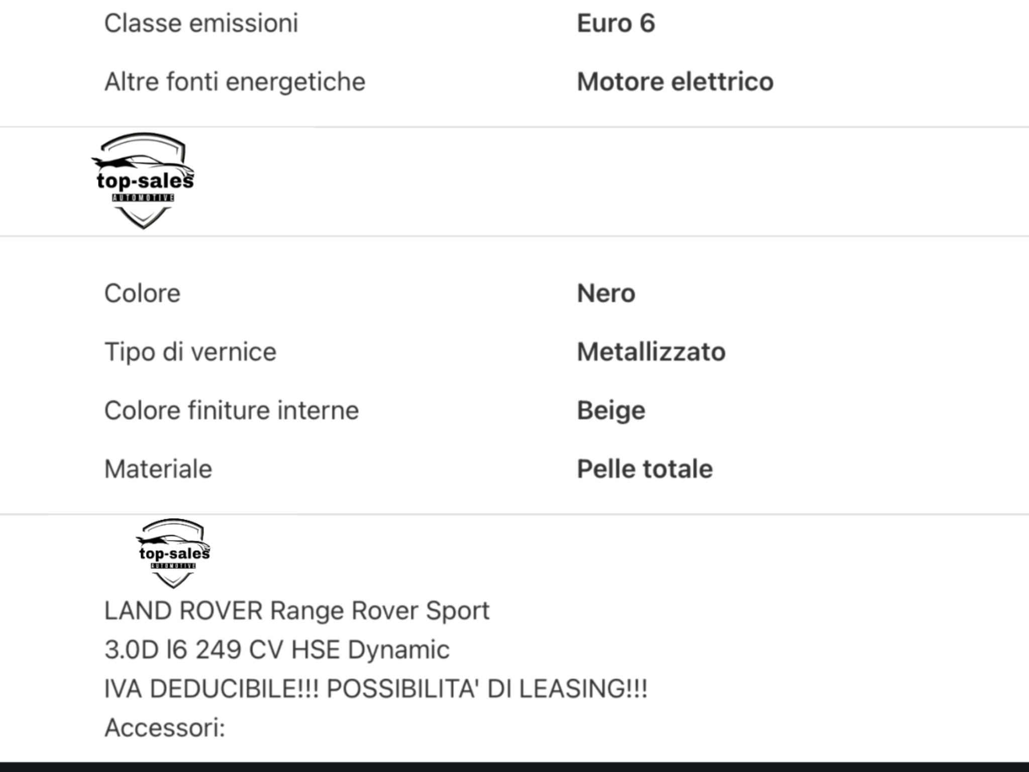 LAND ROVER RANGE 3.0 DI6 249 CV HSE 4×4
