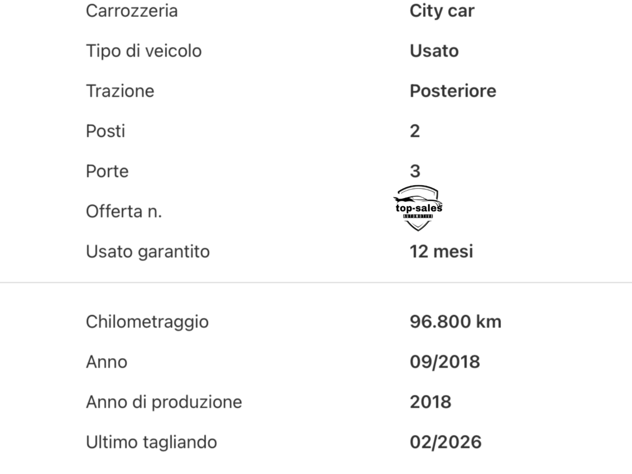 SMART FOR TWO  1.0 PASSION  SI NEOPATENTATI