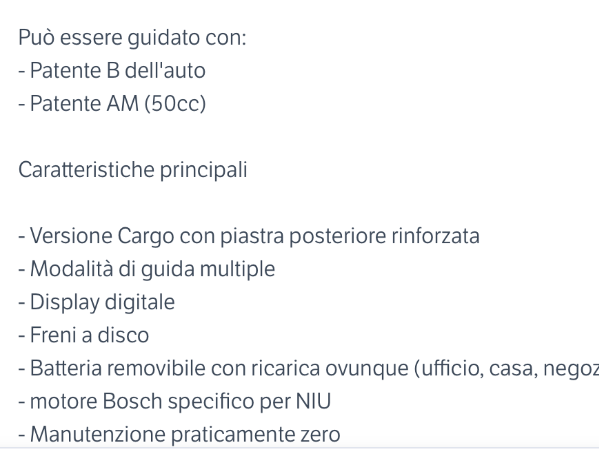SCOOTER ELETTRICO NIU NQI- GT CARGO