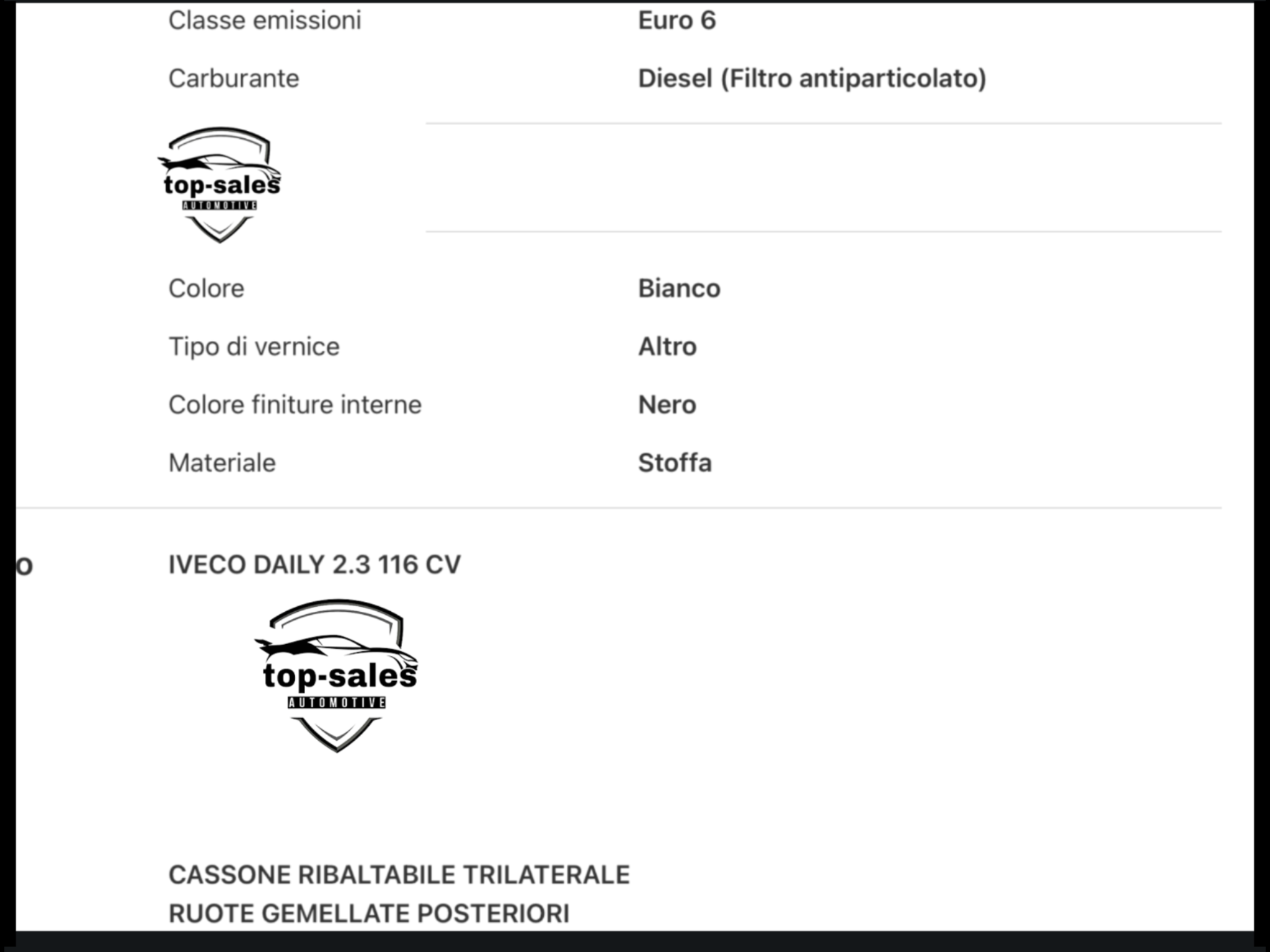 IVECO DAILY  35 C 12 116 CV  RIB TRILATI .