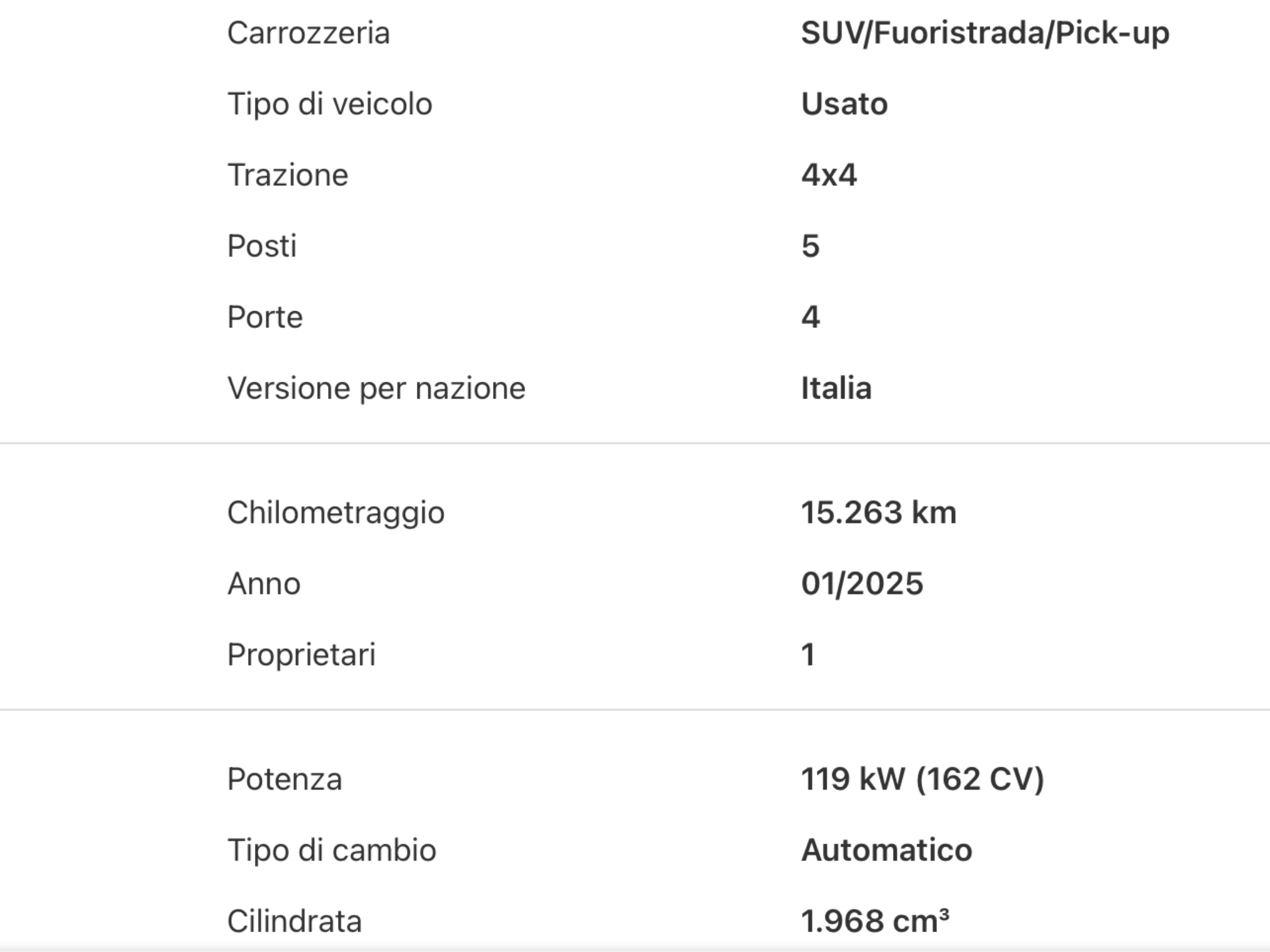 FOTON TUNLAND G7  2.0 TDI 4×4  AUTOMATICA .