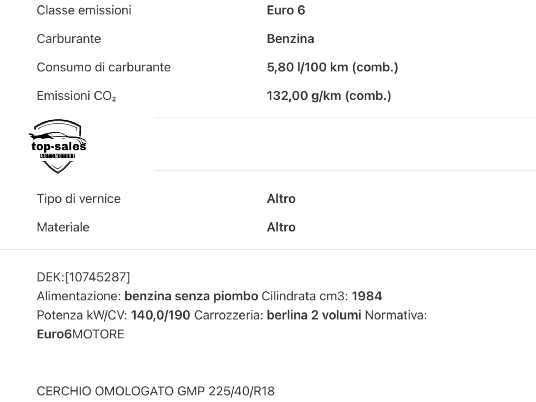 AUDI A3  2.0 TFSI 190 CV S TRONIC QUATTRO  ED.