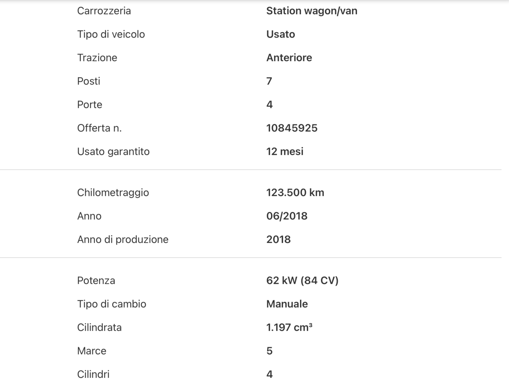 VOLKSWAGEN CADDY 2.0 TDI  7 POSTI PERFETTA