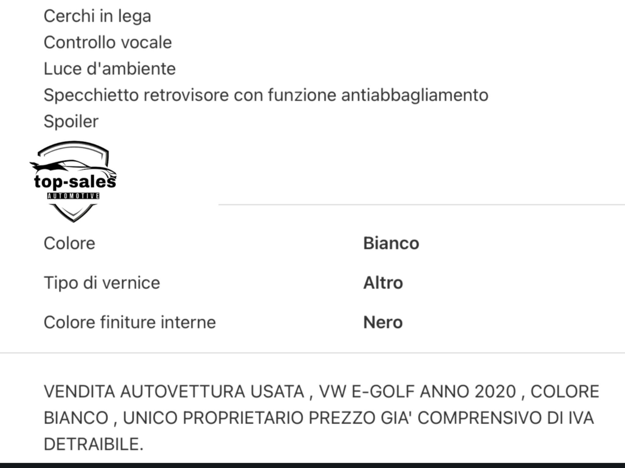 VOLKSWAGEN GOLF VII  ELETTRICA PERFETTA