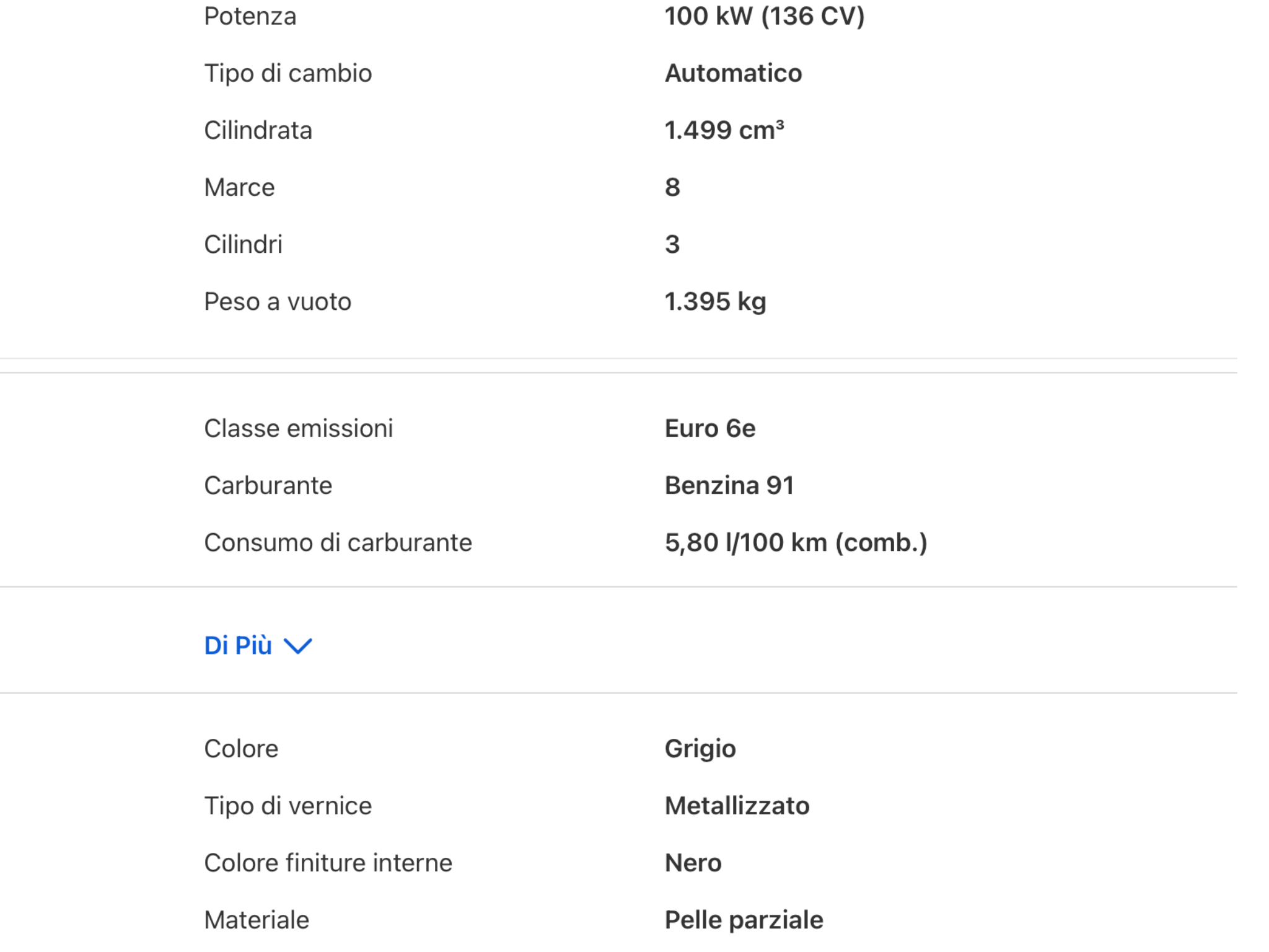 BMW  118 i SPORT 1.5 BZ  136 CV PERFETTA