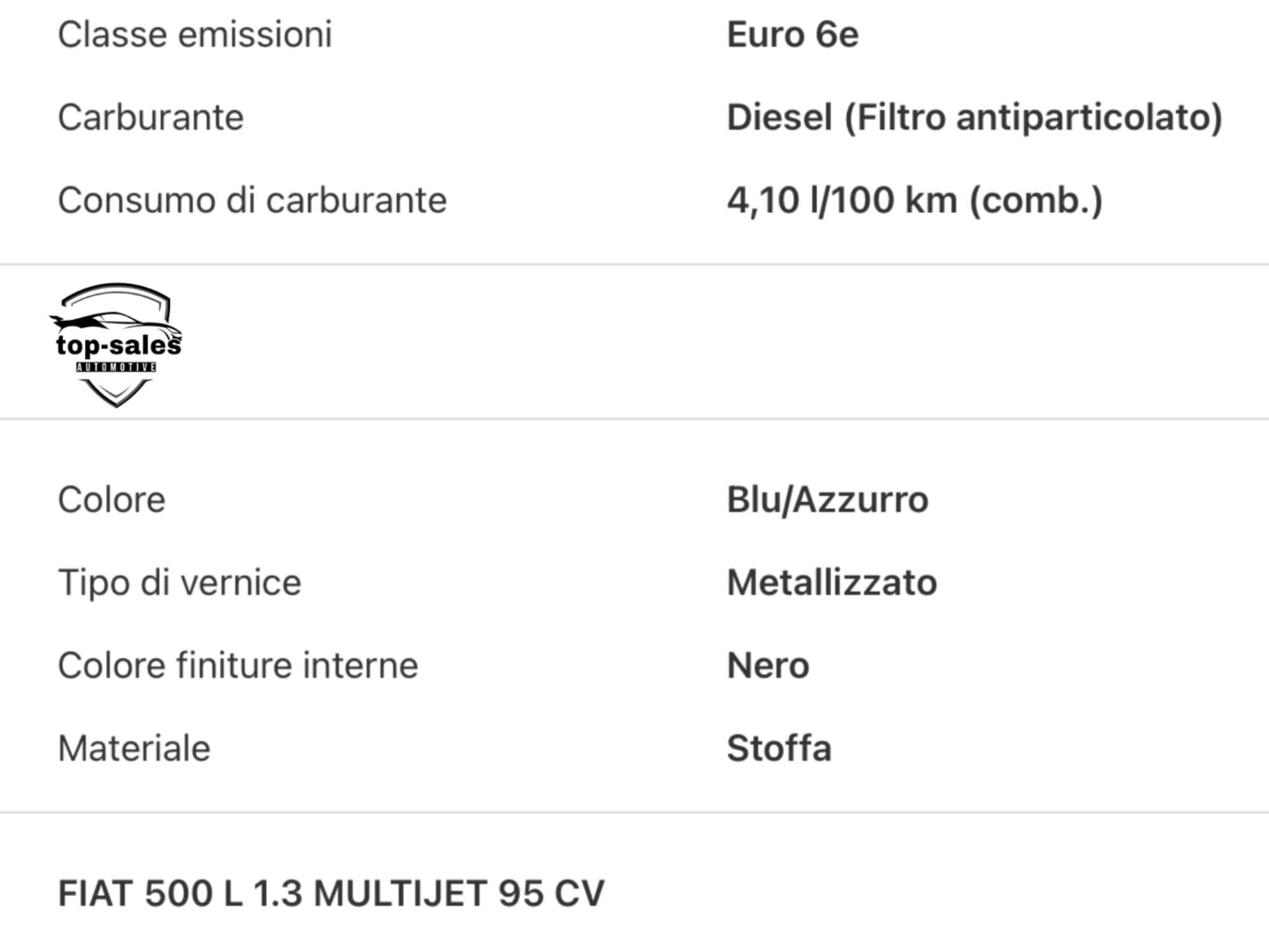 FIAT 500 L 1.3 MJT BUSINESS PERFETTA