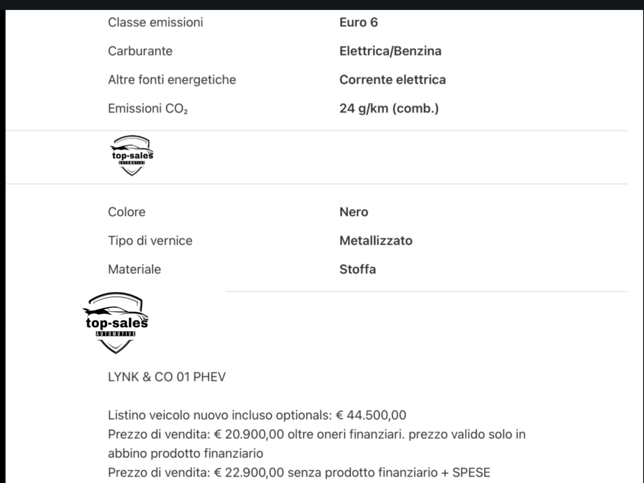 LINK & CO O1 1.5  CV 261 PHEV DCT 6.6