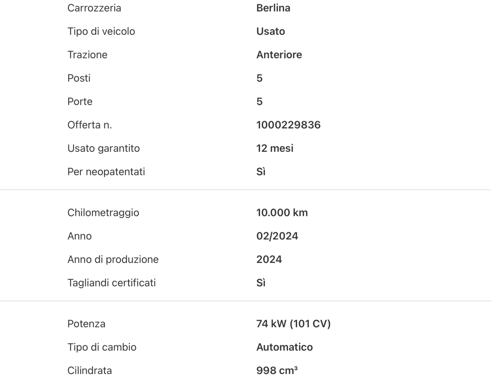 HYUNDAI I 20  1.0 T – GDI48 V  100 CV PRIME DCT