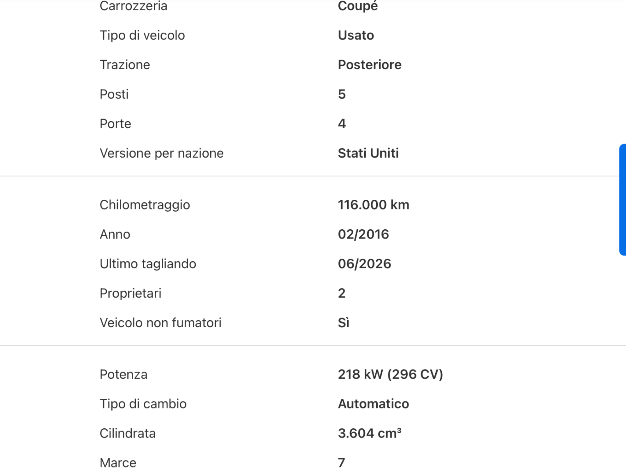 DODGE CHARGER  3.6  CV 296 PERFETTA